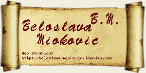 Beloslava Mioković vizit kartica